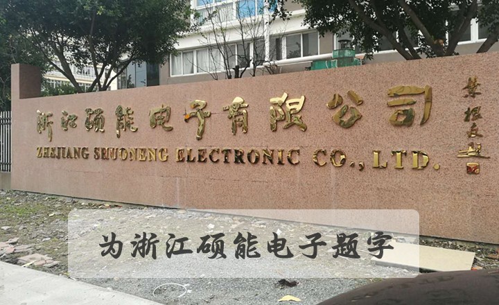 为浙江硕能电子有限公司题字